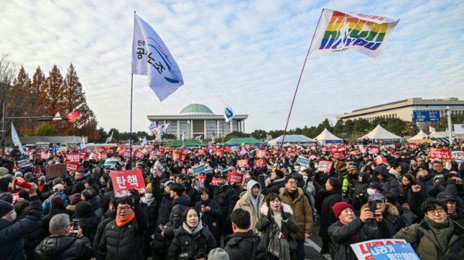 En Cor&eacute;e du Sud, K-pop et guillotines lors des manifestations massives pour la destitution de Yoon