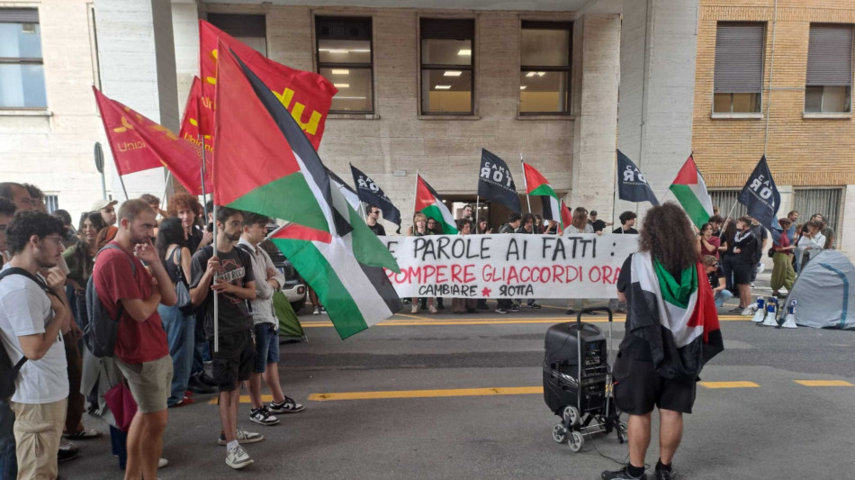 Corteo pro-Pal Sapienza,Petardi e vernice contro rettorato