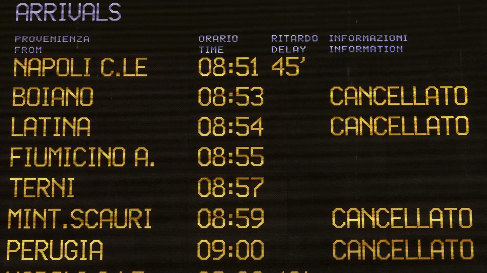 Multa da 1,75 milioni a Rfi per il caos treni a Termini dovuto al 'chiodo'