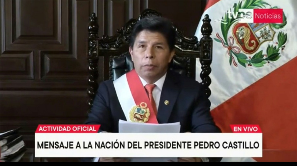 P&eacute;rou: le Parlement destitue le pr&eacute;sident Castillo, ignorant sa dissolution par le chef d'Etat