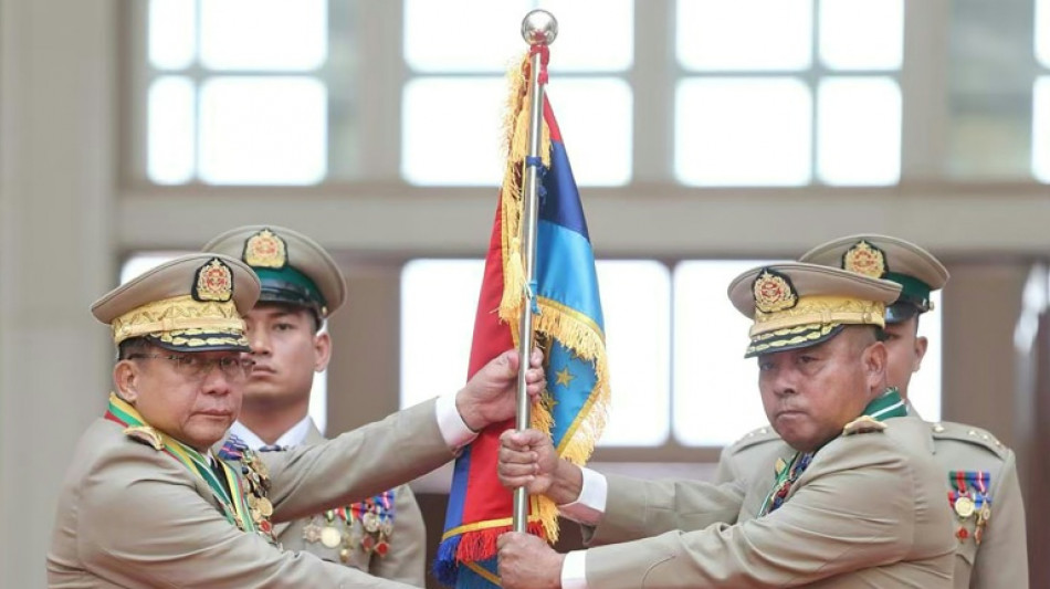 Le g&eacute;n&eacute;ral Min Aung Hlaing, auteur du coup d'Etat de 2021 et futur pr&eacute;sident de la Birmanie