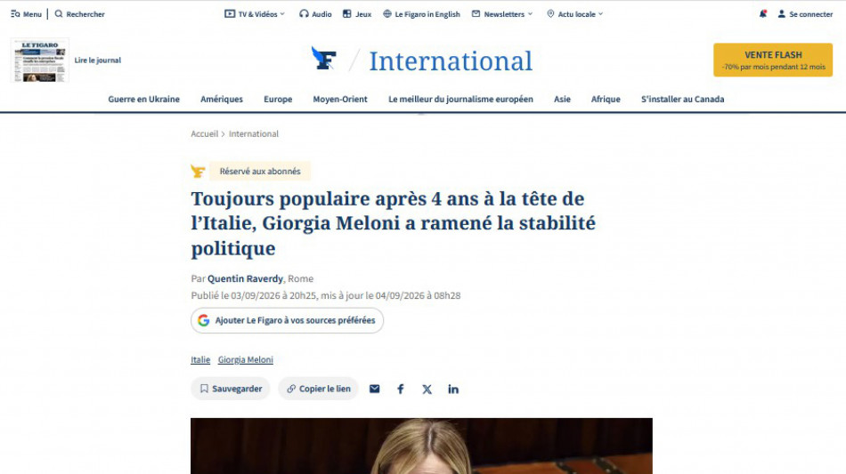 Meloni, la stabilit&agrave; &egrave; la prima grande riforma