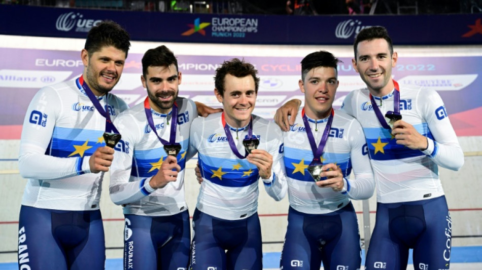 Euro de cyclisme sur piste: les Fran&ccedil;ais titr&eacute;s en poursuite par &eacute;quipes