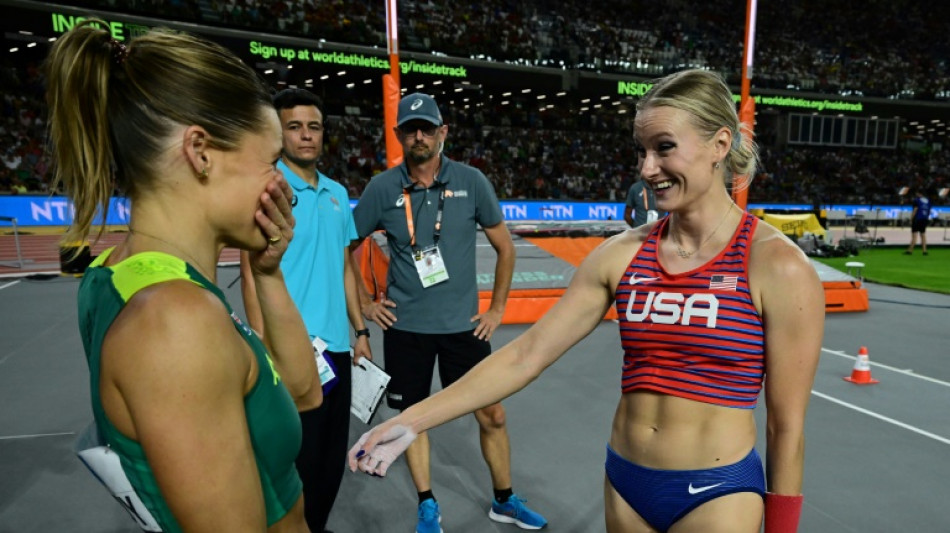 Moon and Kennedy share pole vault gold at world championships