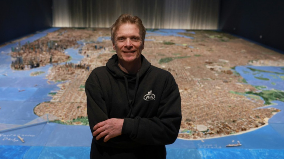 New York model, carved in a basement, goes on display