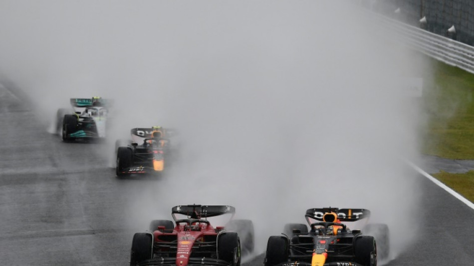 Verstappen title bid in Japan delayed by rain and red flag