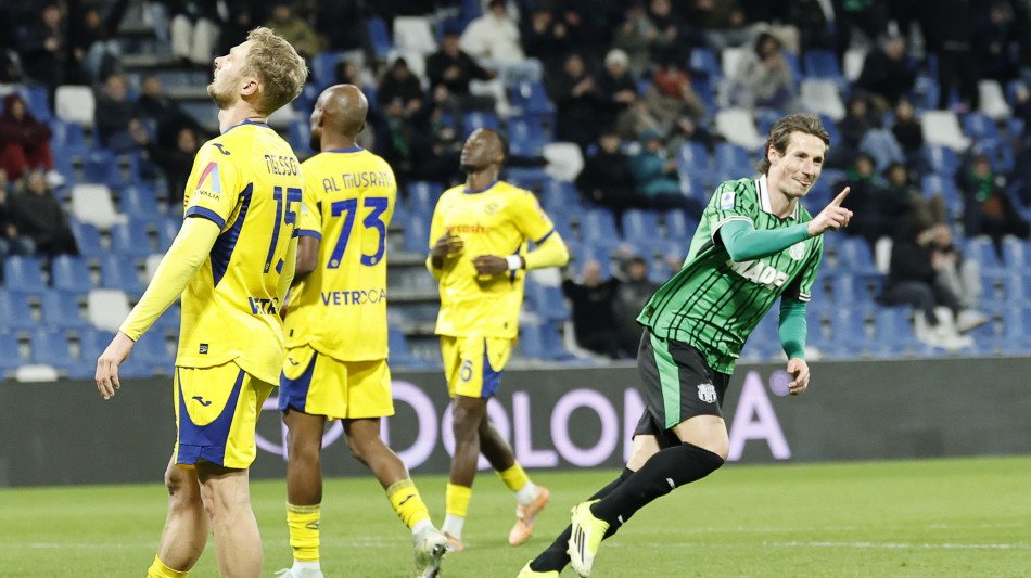 Serie A: Sassuolo-Verona 3-0