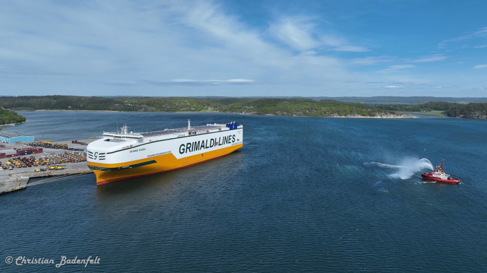 Grimaldi amplia la flotta green con la nave Grande Svezia